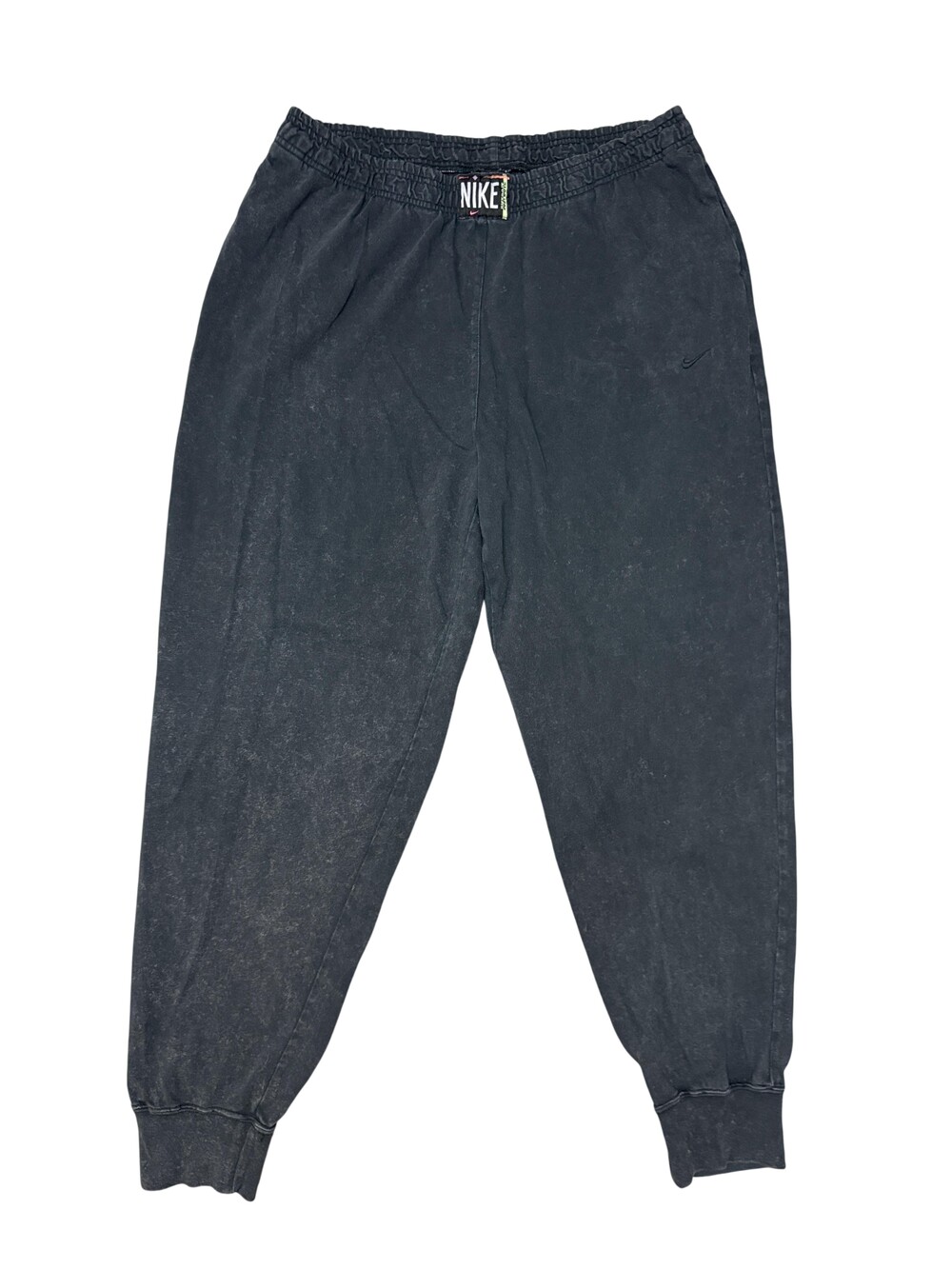 Nike Jogger Pants Mens XL Black Woven Just Do It Elastic Waist Pockets Cuffed